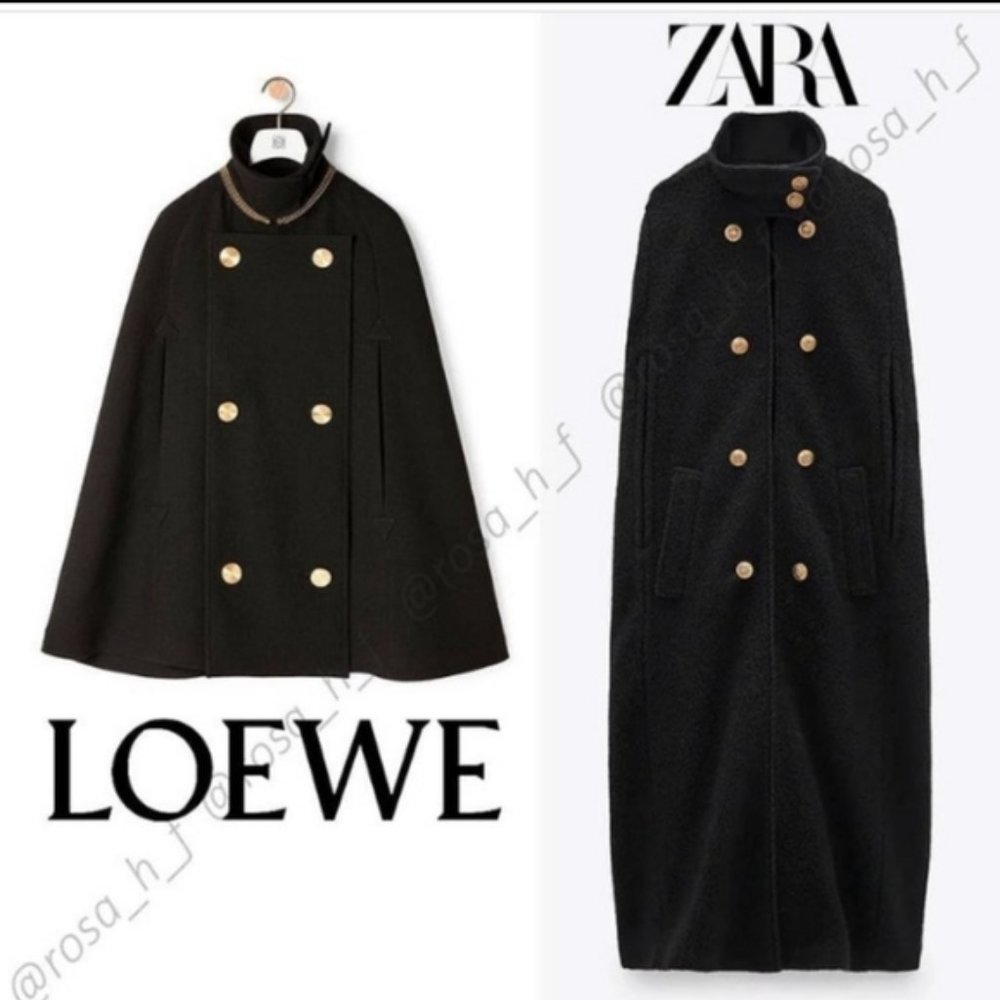 ZARA XS/S LIMITED EDITION WOOL BLEND CAPE - Picture 8 of 8